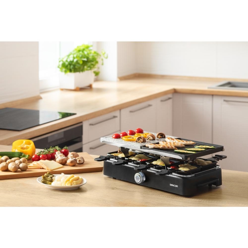 Sencor - Ηλεκτρική ψηστιέρα raclette με αξεσουάρ 1400W/230V